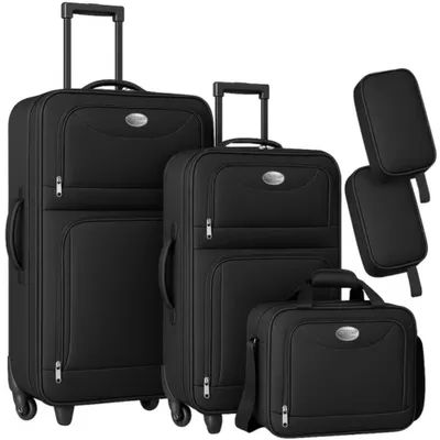 Obrázek produktu pro Sada cestovních kufrů TRAVEL, 5-dílná, černá