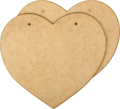 Produktbild von Creative Deco 4 x Große Holz-Herzen Anhängers aus MDF | 150 x 130 x 3-4 mm | Unlackierten Holz-Scheiben zum Aufhängen | Ideal als Dekoration für Hochzeit, Weihnachten, Geburtstag, Taufe