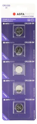 Produktbild von Batterie Lithium, Knopfzelle, CR1220, 3V Extreme, Retail Blister (5-Pack)