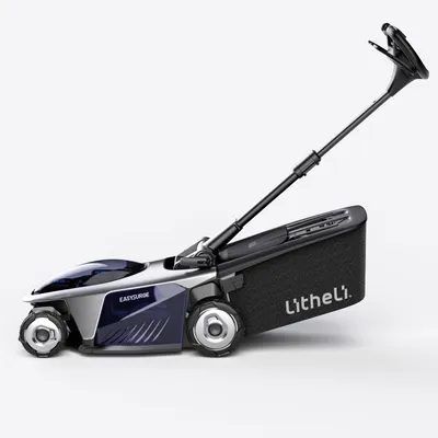 Productafbeelding van Litheli U20LM01-0U220, grasmaaier met wielen, 47 cm, roterende messen, 4100 omwentelingen per minuut, 4,7 km/u, inklapbaar