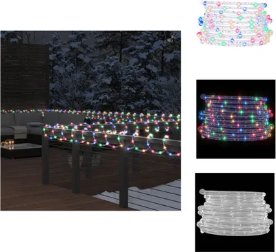 Zdjęcie produktu dla vidaXL Oświetlenie linowe 240 LED wielokolorowe 10 m PVC - Oświetlenie świąteczne