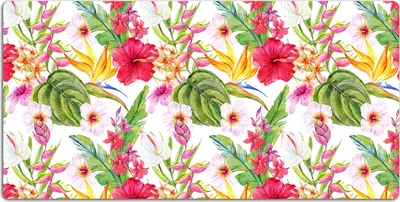 Produktbild von Schreibtischmatte Tischunterlage 90x45 cm Mauspad - Exotischer Hibiskus