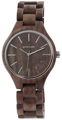 Produktbild von Herrenuhr Holz EX0524 silberfarbig, Mineralglas