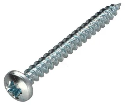 Produktbild von Spanplattenschrauben Rundkopf Pozi N°2 4X40 Verzinkt