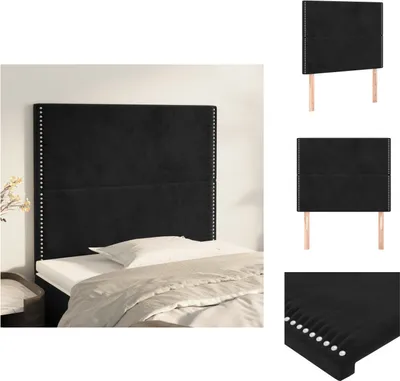 Produktbild von vidaXL Kopfteile 2 Stk. Schwarz 90x5x78/88 cm Samt -  Kopf- & Fußenden