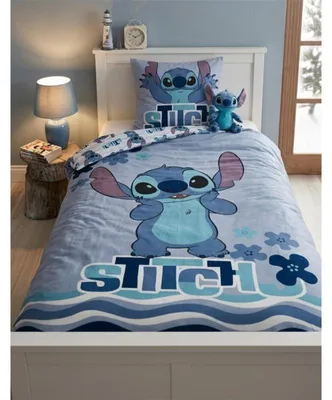 Productafbeelding van Lilo en Stitch dekbedovertrek - 135 x 200 cm (Duitse maat) - 80 x 80 cm - 100% flanel
