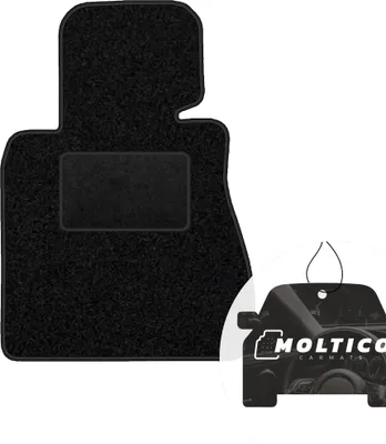 Produktbild von moto-MOLTICO Fahrer Fußmatte Auto Velours Fahrerseite Autoteppiche Schwarz Fahrermatte 1-teilig passend für BMW 7er E65 2002-2008
