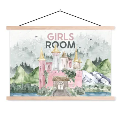 Produktbild von MuchoWow® Textilposter Sprichwörter - Zitate - Mädchen - Mädchenzimmer - Kinder - Baby - Mädchen 60x40 cm mit holzfarbenen Rahmen - Bilder