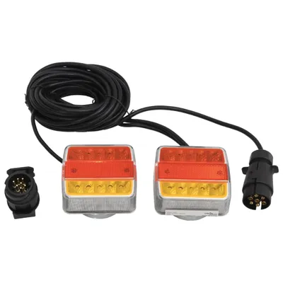 Obrázek produktu pro Světla na přívěs 2 ks červená 10,5x7,5x10 cm 12V LED žárovky