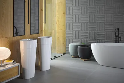 Immagine prodotto di Modernes Design Waschbecken Acryl Bad Freistehender Waschtisch Stand Badezimmer