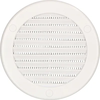 Image de KOTARBAU® Grille d'aération ronde ⌀ 100 mm Blanc avec moustiquaire