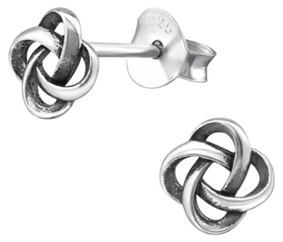 Produktbild von Keltischer Schmuck: Ohrstecker Silber 925 „Knoten“