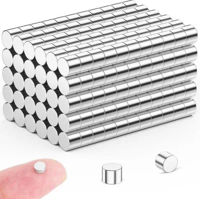 Image de Petits aimants puissants 4 x 3 mm, blancs, pour les loisirs créatifs