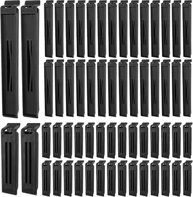 Produktbild von PolkaHome® 60 Stück Lebensmittelklammern, Clipverschluss, Snackbeutel-Verschluss, Wiederverwendbare Beutelclips für Küche,