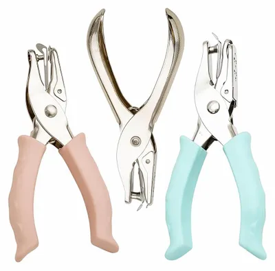 Produktbild von Lochzange - Set mit 3mm und 6mm Lochdurchmesser - für Bastelarbeiten und Büro - 3 Stück