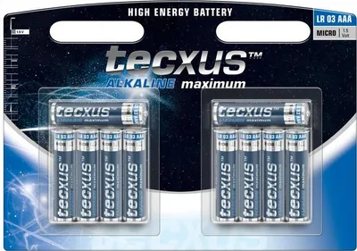 Produktbild von Tecxus Batterie Alkaline Micro AAA im 10er SparPack