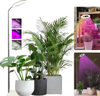 Produktbild von 72Leds Grow Lamp 22-155cm výška nastavitelná, Rostlinná lampa Led plné spektrum pro velké rostliny Kvetoucí pokojové rostliny, 3 režimy, časovač, 10 jasů