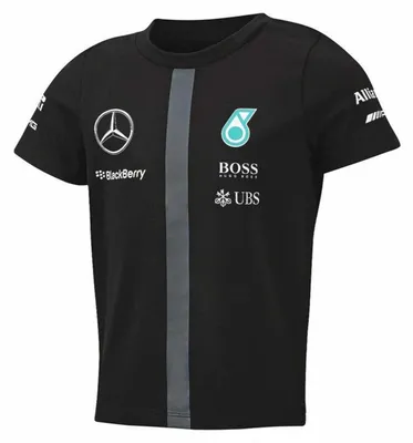 Produktbild von 2015, Schwarz, Mercedes Rundhals Kinder Team T-shirt 116