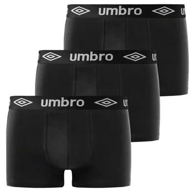 Immagine prodotto di Slip da uomo Umbro, 100% cotone, confezione da 3, colore nero, taglia N (L)