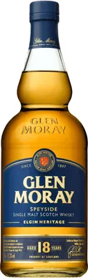 Produktbild von Glen Moray 18 Years Old Speyside Single Malt 47,2% Vol. 0,7l in Geschenkbox