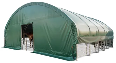 Produktbild von Weidezelt 10x10 m PVC Plane 2300 Newton - für Erduntergrund - grün