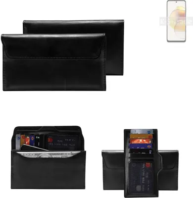 Produktbild von K-S-Trade Handy Hülle kompatibel mit Motorola Moto G73 5G Schutz Hülle Tasche Schutz Case Handytasche Kunstleder schwarz, 1x