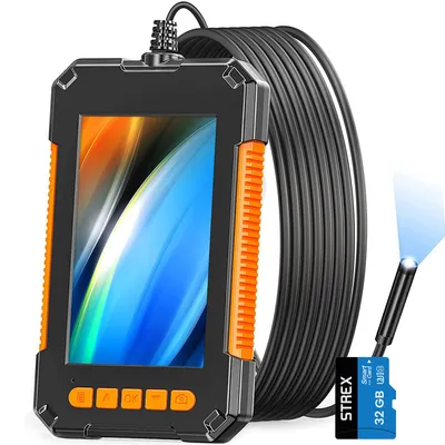 Produktbild von Strex Endoskopkamera mit Licht 5M - 1080P HD - 4,3“ LCD-Bildschirm - IP67 Wasserdicht - LED-Beleuchtung - Endoskop - Inspektionskamera - Inkl. 32gb microSD
