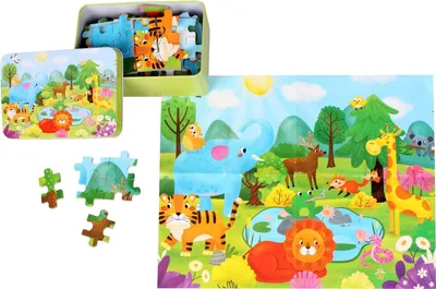 Obrázok produktu pre Multipack 2 balenie Svet Zvierat puzzle 100 dielikov