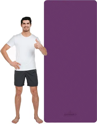 Produktbild von Yogamat, extra groß – Fitnessmatte, Trainingsmatte – für das Training zu Hause – rutschfeste Oberfläche – 213 x 81 cm – Lila-Rosa