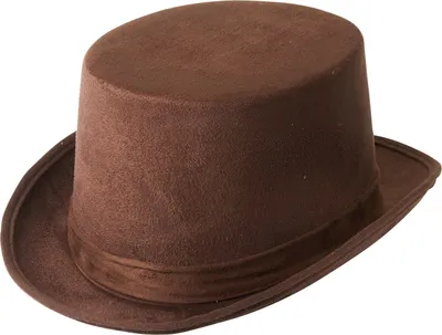 Produktbild von Zylinderhut Veloursoptik braun