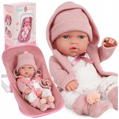 Produktbild von Baby-Puppe 30 cm mit Trage und Kleidung Kinderplay-Rosa Set KP2228 1.03 kg