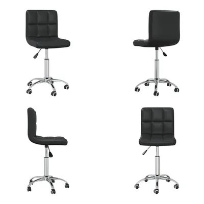 Produktbild von vidaXL Esszimmerstuhl Drehbar Schwarz Kunstleder - Esszimmerstuhl - Esszimmerstühle - Stuhl - Stühle