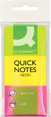 Immagine prodotto di Q-Connect® KF01224 Pennarello adesivo neon - 38 x 51 mm, 3x 50 strisce