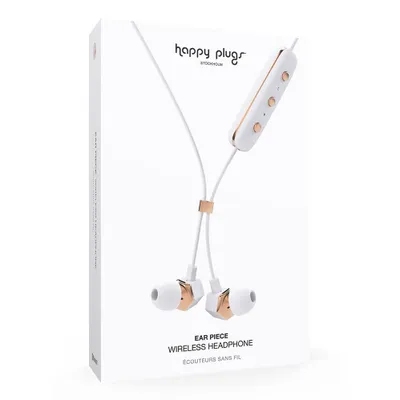 Image de Oreillettes Happy Plugs sans fil, blanc