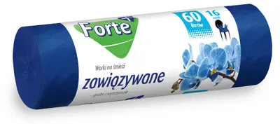 Zdjęcie produktu dla FORTE+ Worki na śmieci zawiązywane 60L 16 szt. LDPE