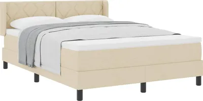 Immagine prodotto di Letto boxspring vidaXL con testiera color crema 200 x 160 cm in tessuto