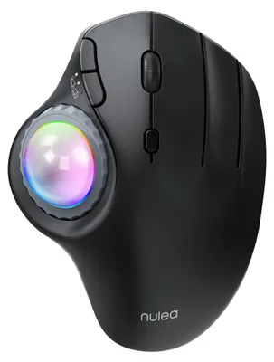 Productafbeelding van Draadloze verlichte trackball muis met RGB-verlichting en ergonomisch ontwerp