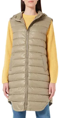 Productafbeelding van ALLEEN BIJ ONLN: Gewatteerd vest met capuchon, glanzend, model OTW