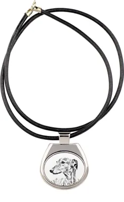 Imagen del producto de Art-Dog Collar con colgante – Greyhound – con cordón