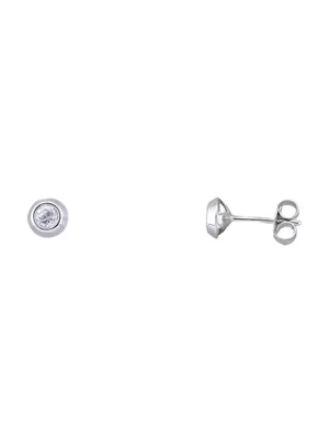 Produktbild von MIAMAR 1049957 Damen Ohrstecker 14 Karat (585) Weißgold Silber weiß