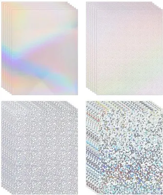 Zdjęcie produktu dla Holograficzne arkusze kartonu – 24 arkusze w 4 wzorach – grubość 250 g/m²