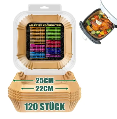 Image de Solidchoice - Papier sulfurisé pour friteuse à air, 25 cm - 120 pièces