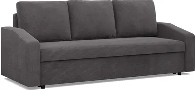 Produktbild von Sofa mit Schlaffunktion NEO, Wohnzimmer Couch 3-Sitzer 220x92cm, Cord Dunkelgrau