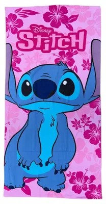 Obrázok produktu pre Rýchloschnúci uterák s motívom postavičky Disney Stitch, vyrobený z mikrovlákna a polyesteru, vhodný pre deti, gramáž 245 g/m²