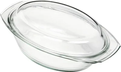 Immagine prodotto di BOHEMIA CRYSTAL Ciotola ovale con coperchio piatto 2,4 litri 32x20 cm