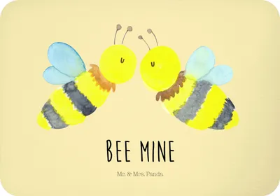 Produktbild von Mr. & Mrs. Panda magnet Biene Liebe - Gelb Pastell - Geschenk, haftmagnet, Notizhalter, whiteboardmagnet, zettelhalter, Kühlschrankmagnet