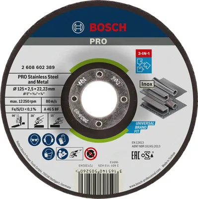 Produktbild von PRO Stainless Steel and Metal 3-in-1 Disc, 125 x 2,5 x 22,23 mm