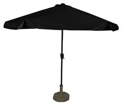 Produktbild von Lesli Living - Sonnenschirm zum Aufklappen Gemini - Schwarz - Ø300cm