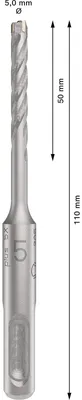 Zdjęcie produktu dla Bosch 2 608 833 771, Młot udarowo-obrotowy, Hammer drill bit, 5 mm, 110 mm, Cegła, Beton, Kamień, 5 cm
