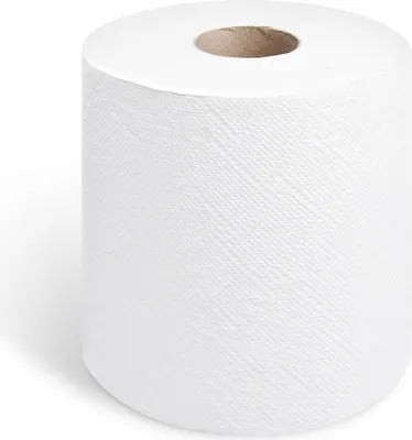 Produktbild von 6x Papierputztuchrolle 2-lagig geprägt weiß Ø18cm 19cm x 100m 400 BlattMix